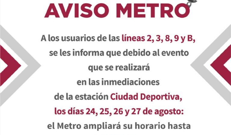 El Metro operará mañana en este horario CDMX