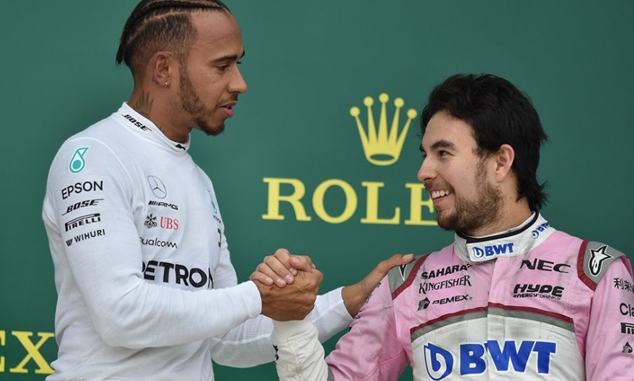 El rey Lewis Hamilton y el favorito local, Checo Pérez