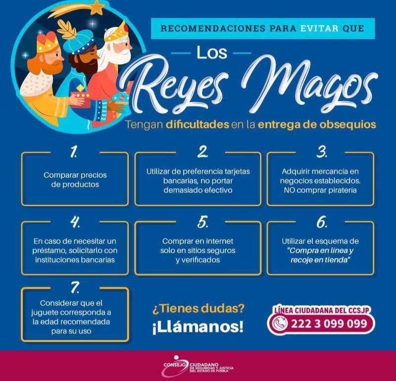 Éstas son las recomendaciones por parte de las autoridades para el Día de Reyes