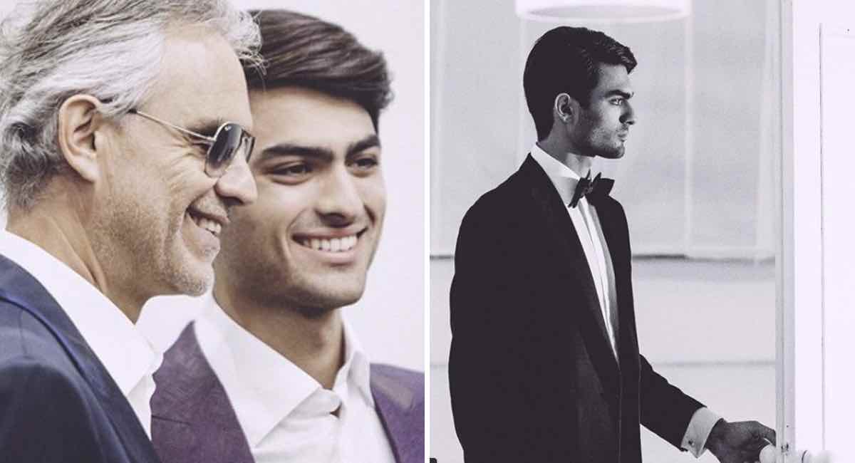 Este es el guapo hijo de Andrea Bocelli. Heredó el talento de su padre y rompe récord en Youtube