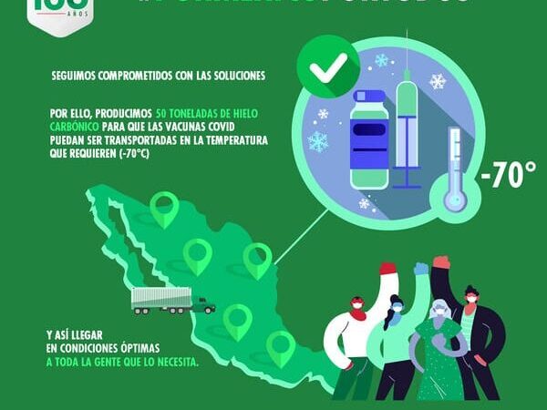 Heineken México producirá hielo seco para transportar vacunas Anti-Covid