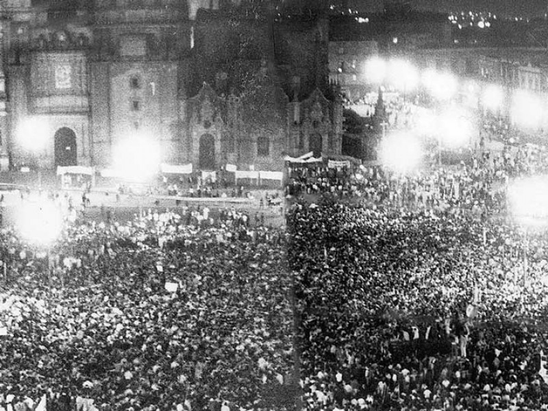 Histórico 1968: Dan apoyo a marcha pacífica