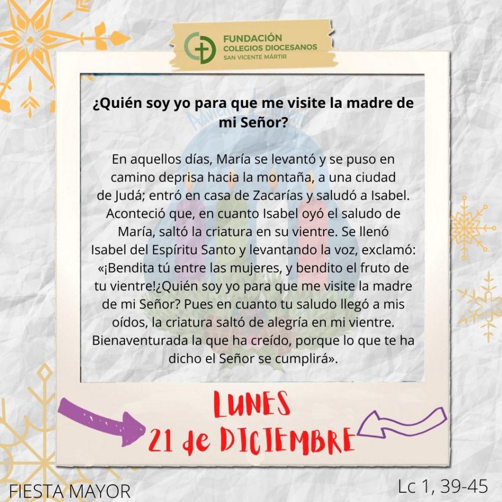 Hoy lunes 21 de diciembre