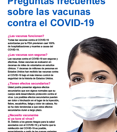 Las preguntas más comunes sobre la vacuna contra la COVID-19