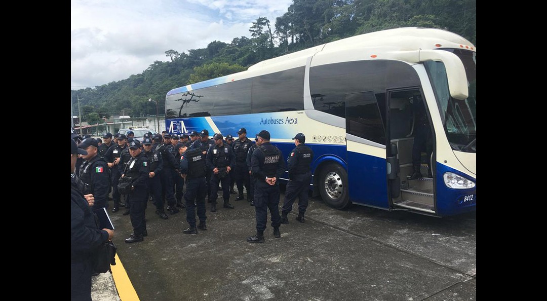 Llegan 240 federales a Chiapas para garantizar seguridad en la frontera