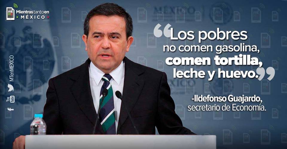 Los pobres no comen gasolina, comen tortilla: Guajardo