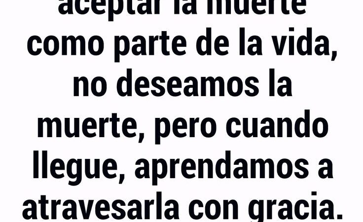 ¡No aprendemos de la muerte!