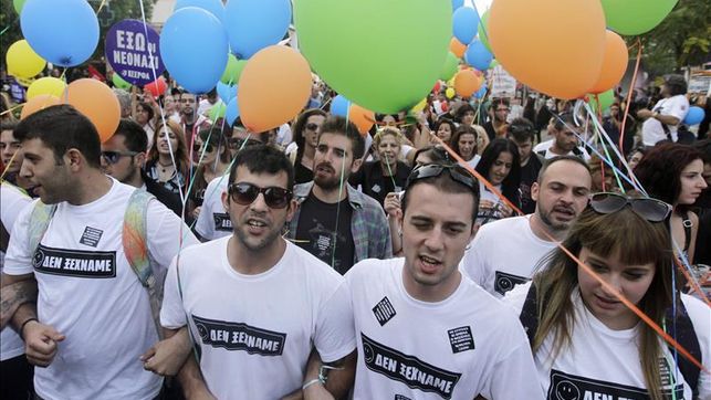 Organizaciones y movimientos progresistas marchan contra el fascismo en Grecia