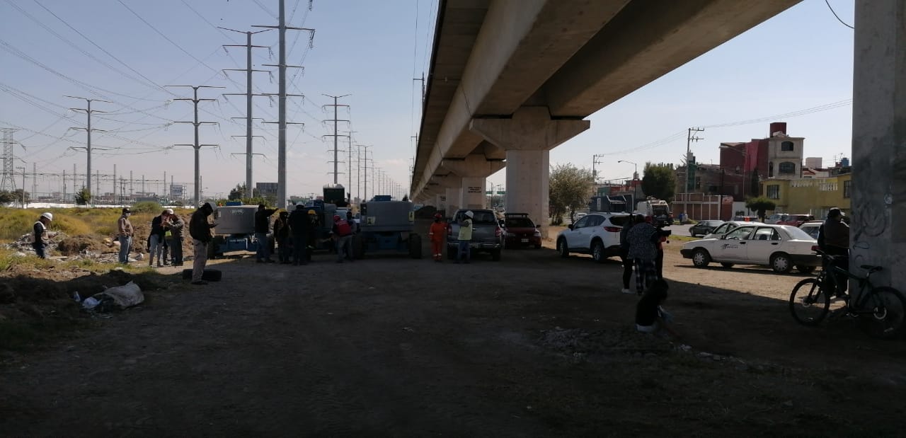 Permanece plantón de ejidatarios de San Buena por obras del Tren Interurbano