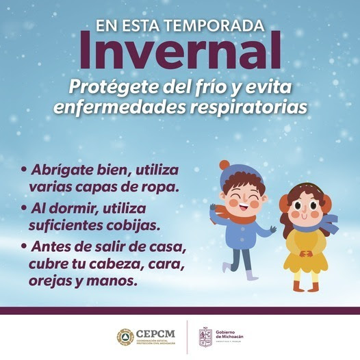 Piden prevenir accidentes en esta temporada invernal