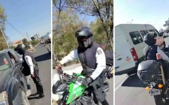 Policía de Tlalnepantla intenta extorsionar a conductor en Naucalpan