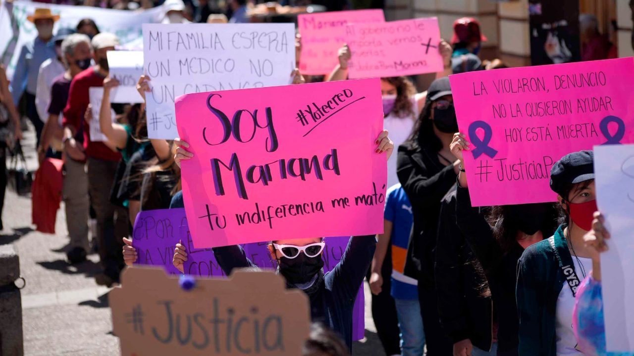 Protestan en Chiapas y Michoacán por muerte de Mariana Sánchez