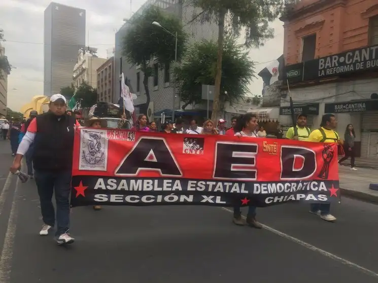 Protestan maestros en Chiapas por mal manejo de caja de ahorro