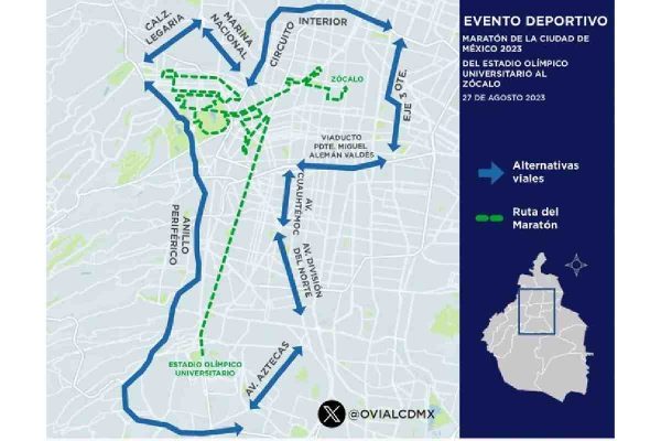 ¡Recuerda! Por Maratón de CDMX cerrarán vialidades este domingo