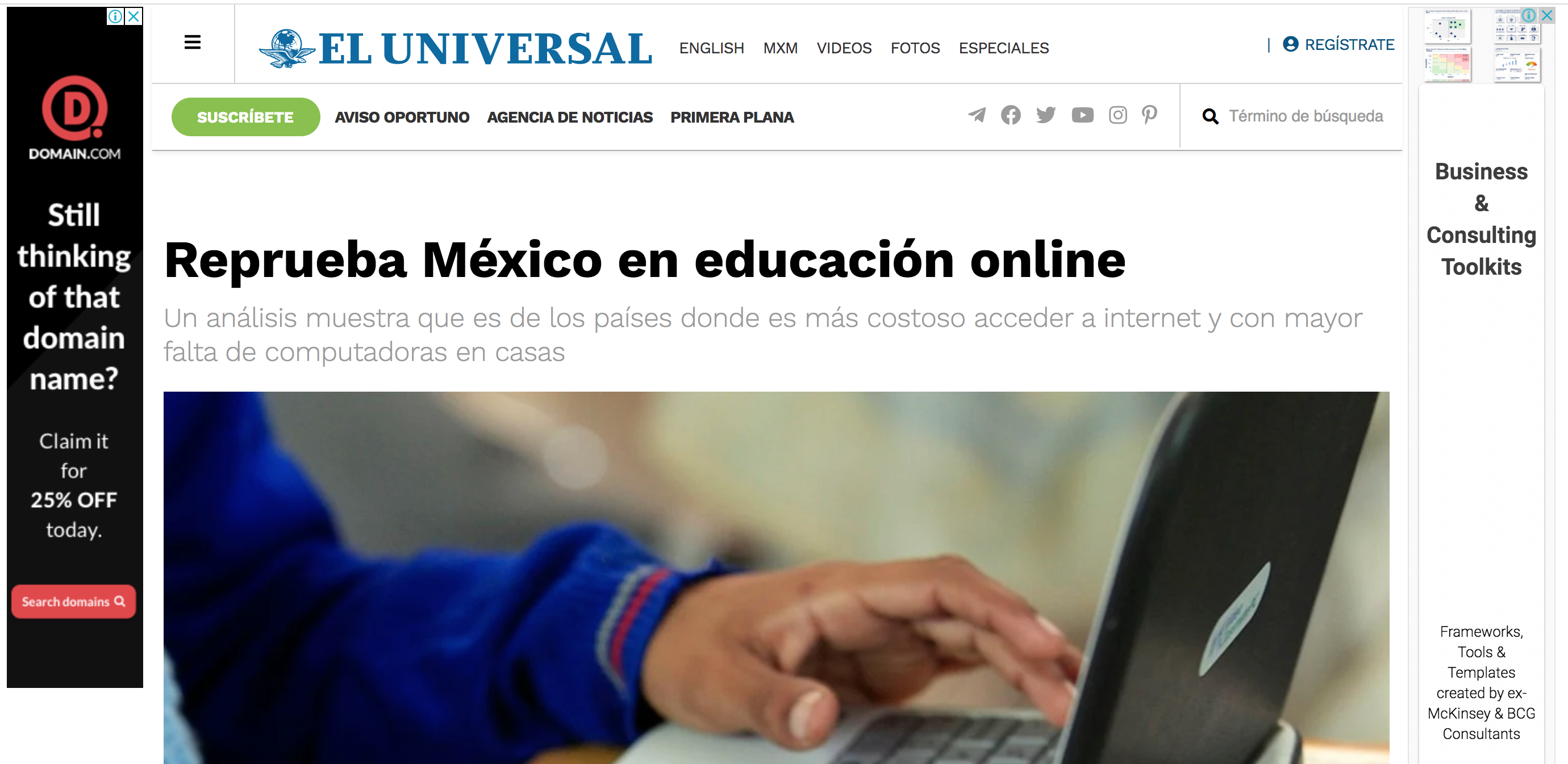 Reprueba México en Educación Online