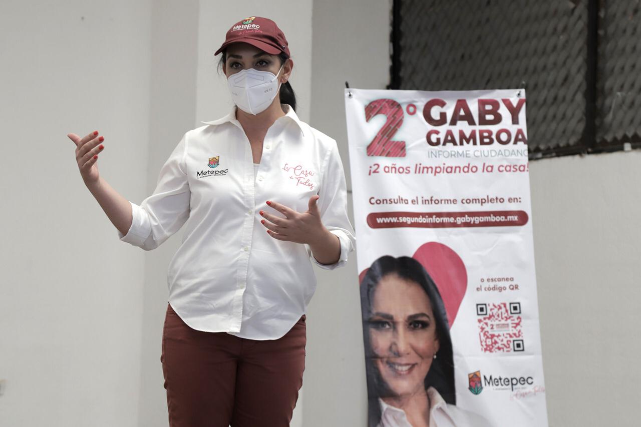 Resalta Gaby Gamboa embellecimiento de Metepec