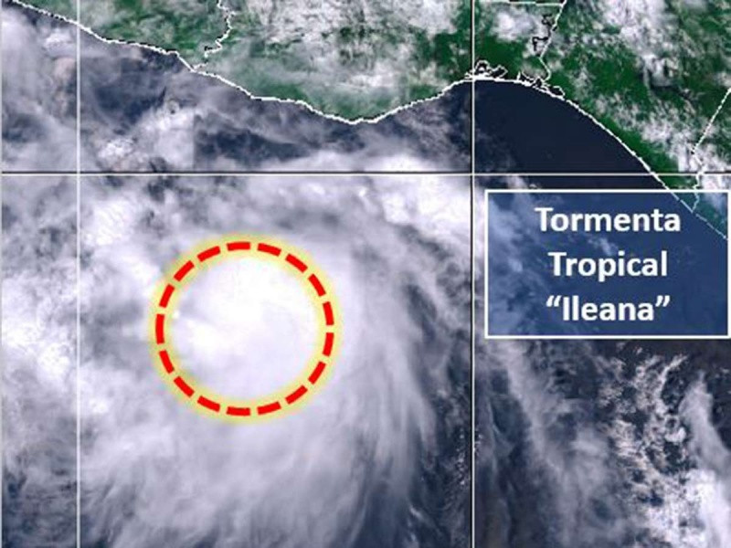 Se forma la tormenta tropical Ileana frente a costas de Oaxaca