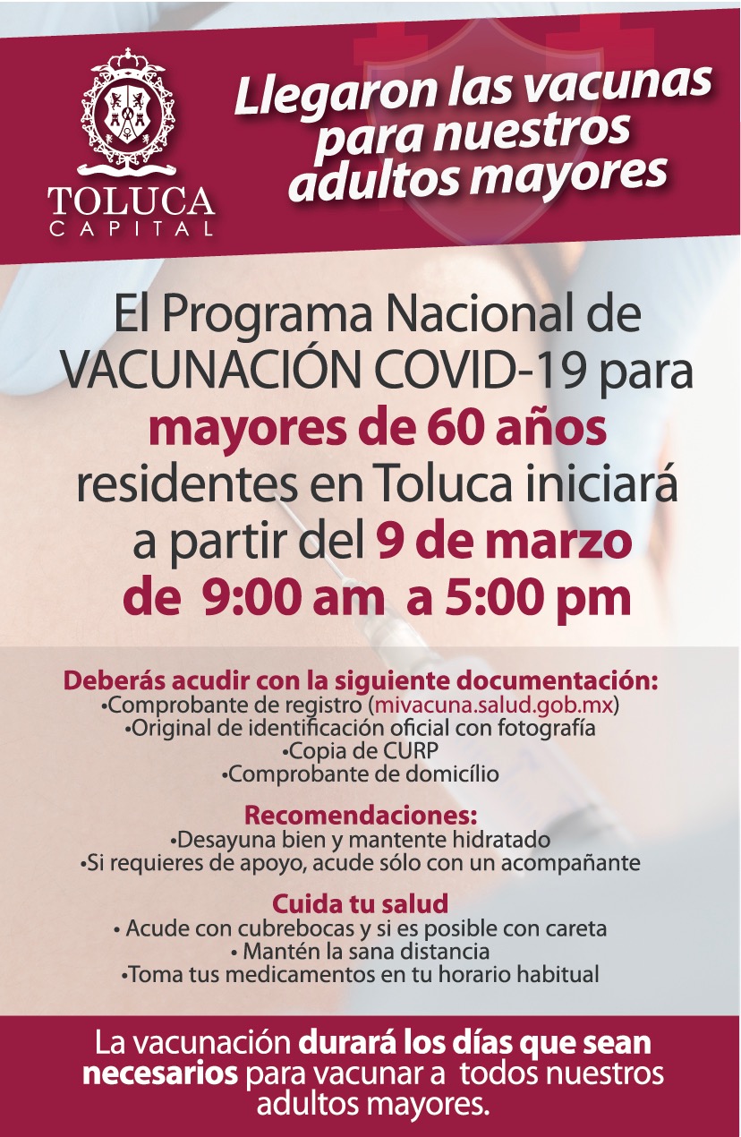 Se preparan hospitales de Toluca para aplicar vacuna contra el covid a su personal