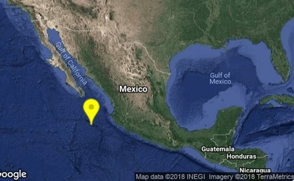 Se registra sismo de magnitud 5.4 al suroeste de Puerto Vallarta