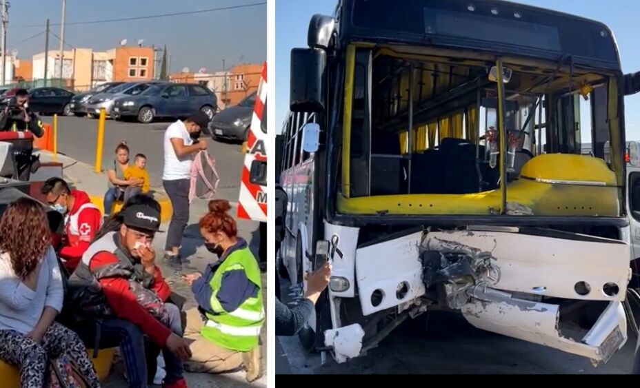 Video: Autobús embiste a cuatro vehículos sobre la México-Pachuca, en Ecatepec