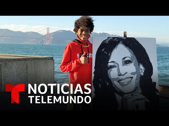 VIDEO: Joven artista recibe llamada telefónica de Kamala Harris