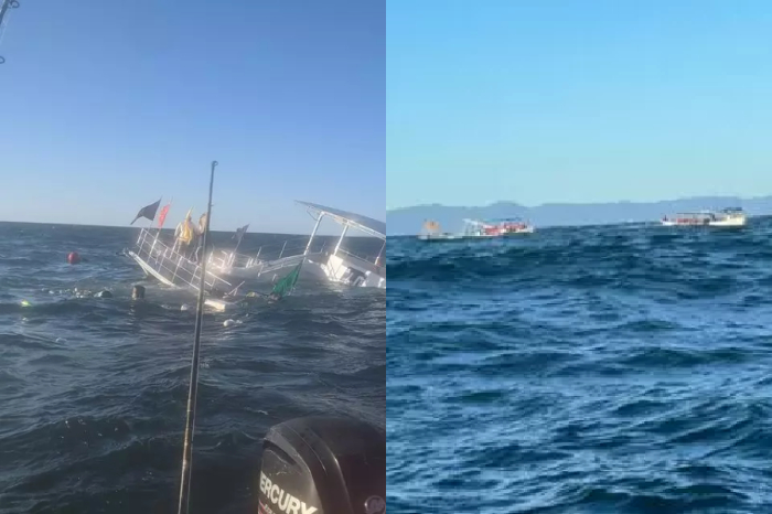 VIDEO | Paseo y fiesta en barco por Puerto Vallarta termina en gran susto