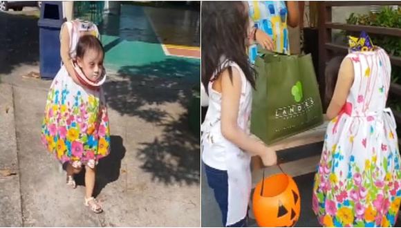 (Video) Una niña de dos años tiene el disfraz más aterrador de Halloween