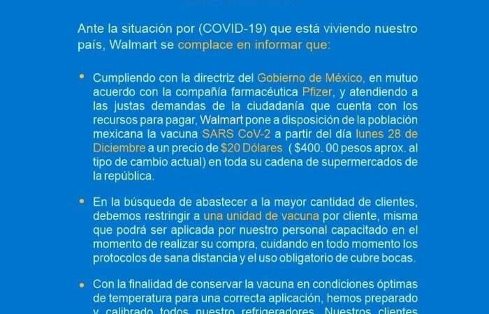 Waltmart, Starbucks y Microsoft podrían vender vacunas contra Covid
