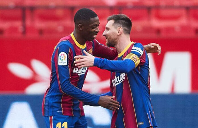 0-2. Dembélé y Messi reenganchan al Barça a LaLiga