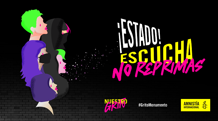 AI lanza campaña contra la represión a las mujeres que protestan en México