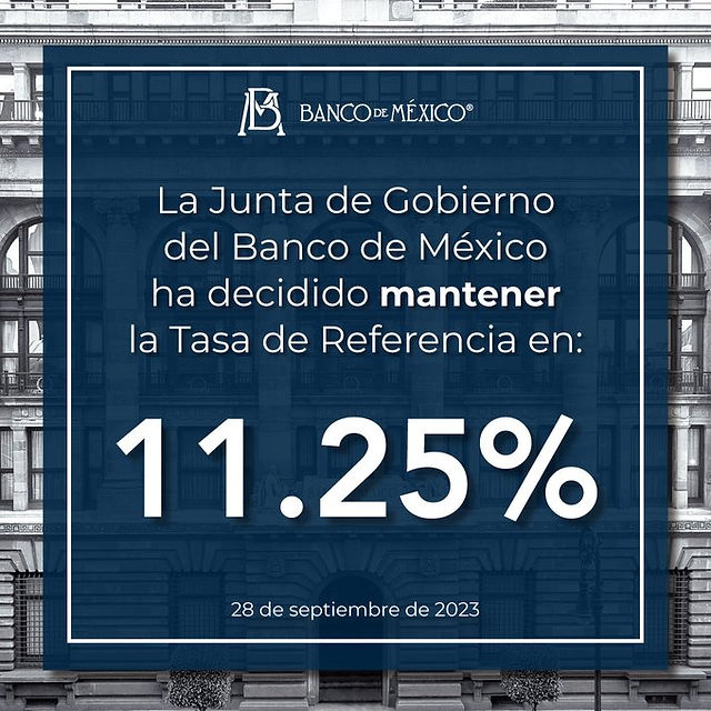 Banxico mantiene la tasa de interés en 11.25% por cuarta vez y reafirma el fin de su periodo alcista ante la desaceleración de la inflación