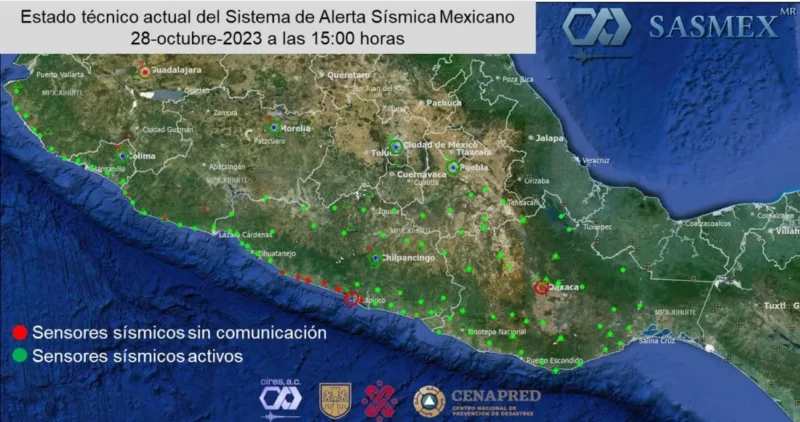 Cires logra restablecer el 73% de los sensores sísmicos dañados por el huracán Otis en Guerrero