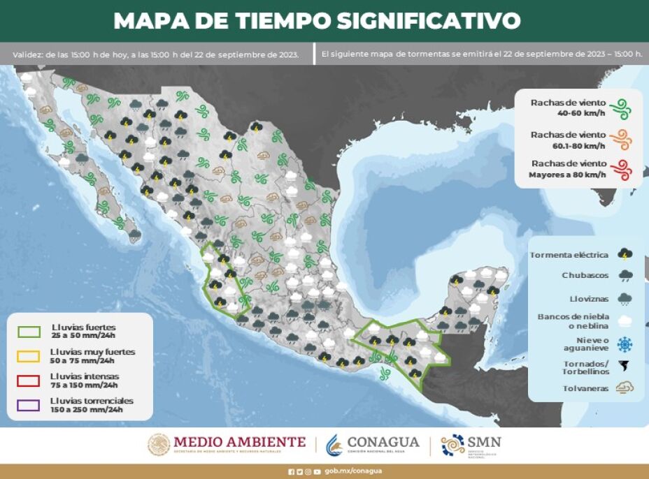 Clima en Zacatecas hoy 22 de septiembre de 2023: ambiente caluroso por la tarde y posibilidad de chubascos en otras zonas de México