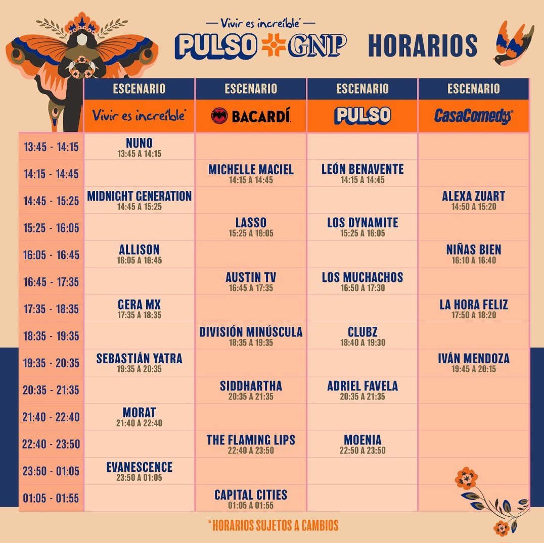 Conoce los horarios del Festival Pulso GNP en su nueva edición en Querétaro