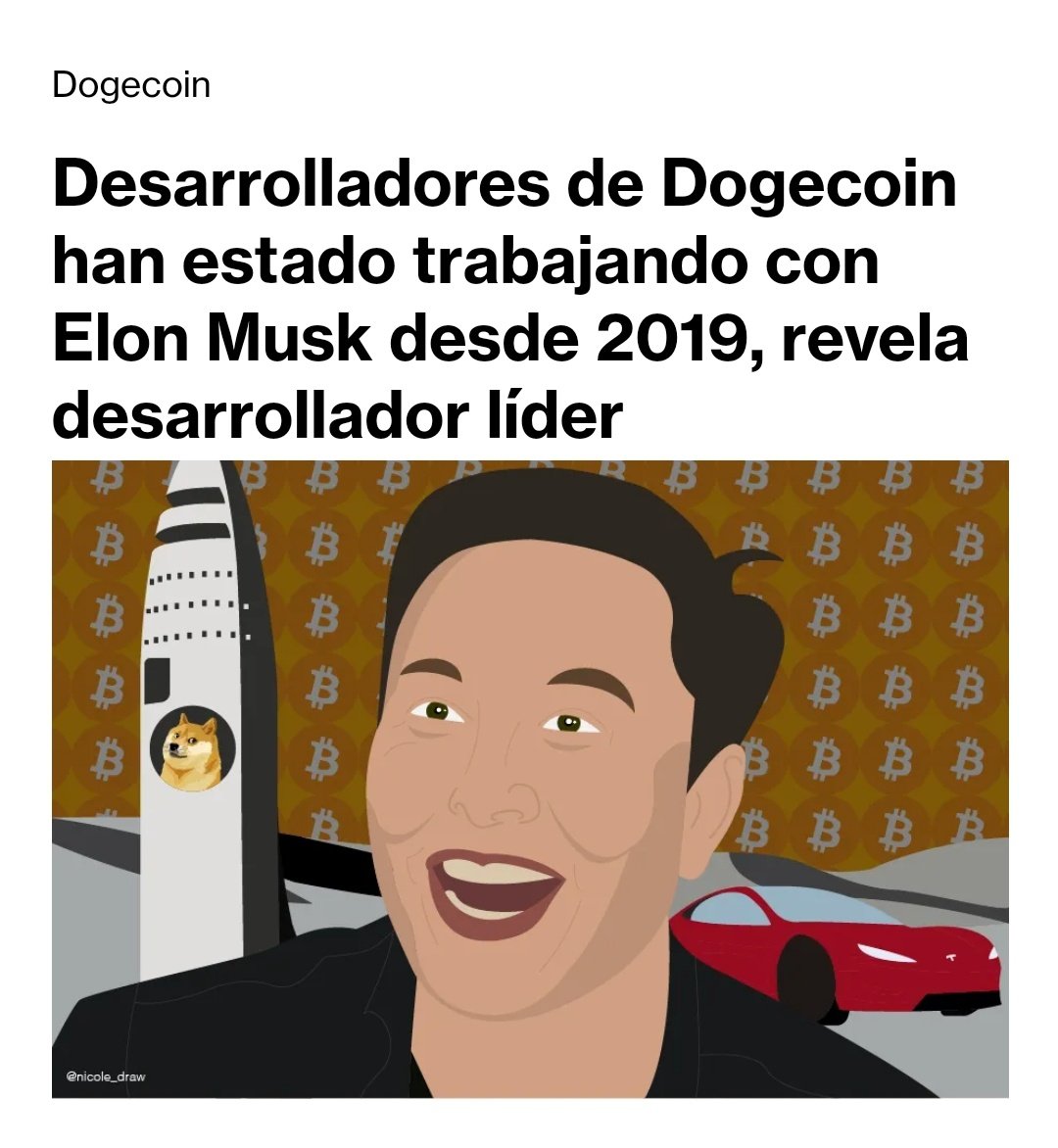 Desarrolladores de Dogecoin han estado trabajando con Elon Musk desde 2019, revela desarrollador líder