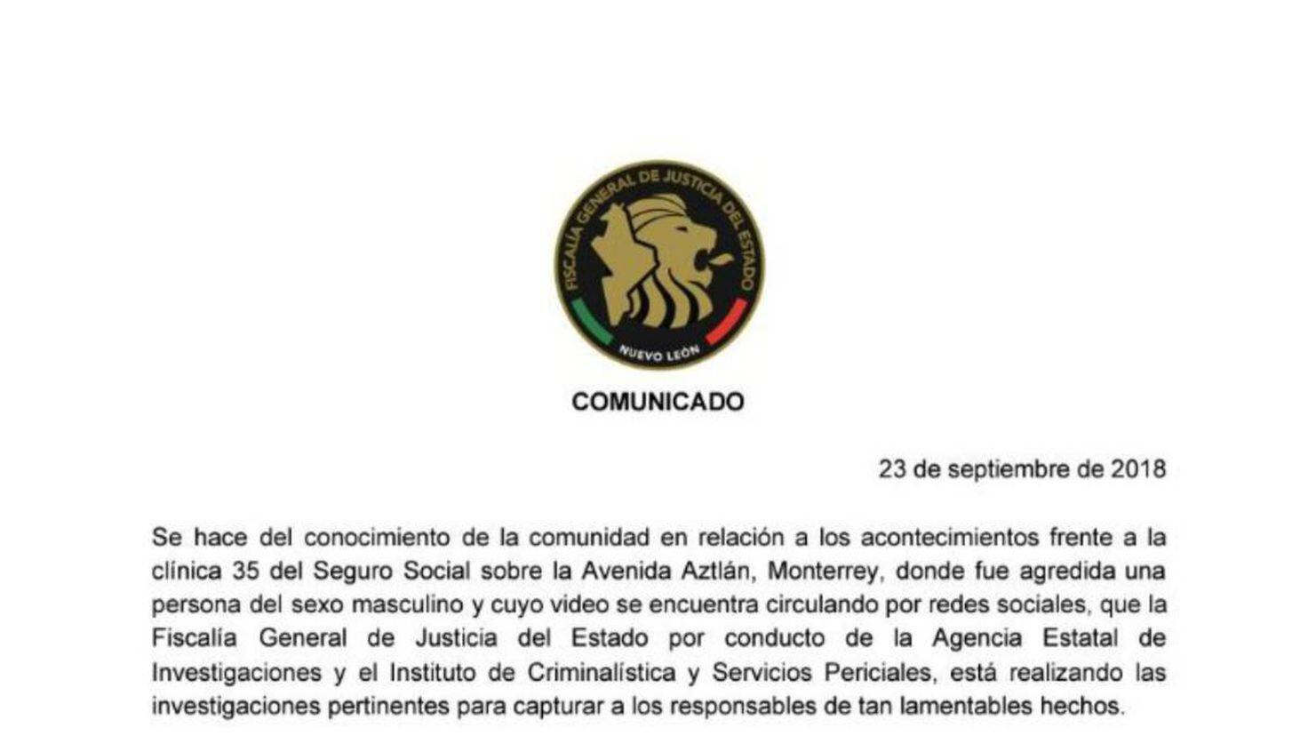 Fiscalía de Nuevo León investiga agresión en el Clásico Regio