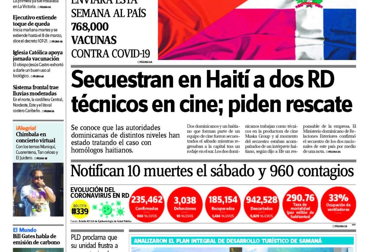Hoy Lunes 22 de Febrero |