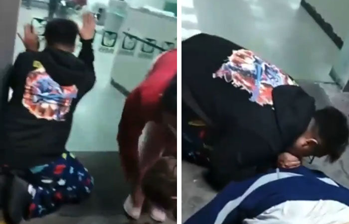 IMÁGENES SENSIBLES | De rodillas ruega atención médica para su papá; muere en la puerta del IMSS