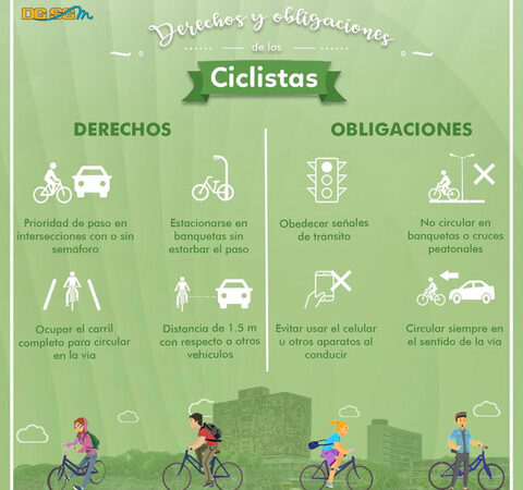Informan a ciclistas toluqueños sus derechos y obligaciones