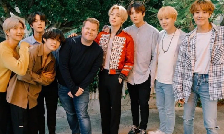 James Corden admite tener mucha experiencia en el ejercito gracias a BTS