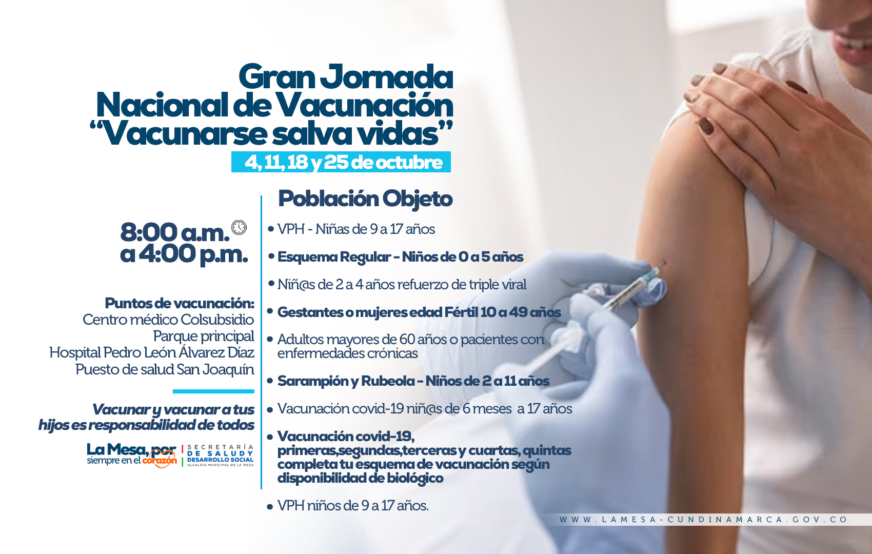 Jornada Nacional de Vacunación llega a San Joaquín