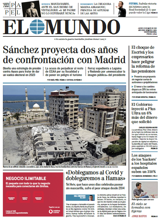 Portada Jueves 13 de Mayo de 2021