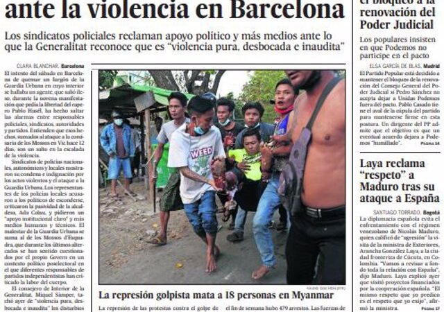 Portada Lunes 1 de Marzo de 2021