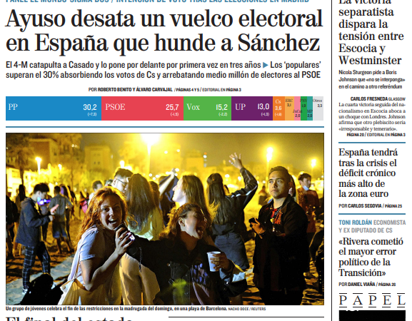 Portada Lunes 10 de Mayo de 2021