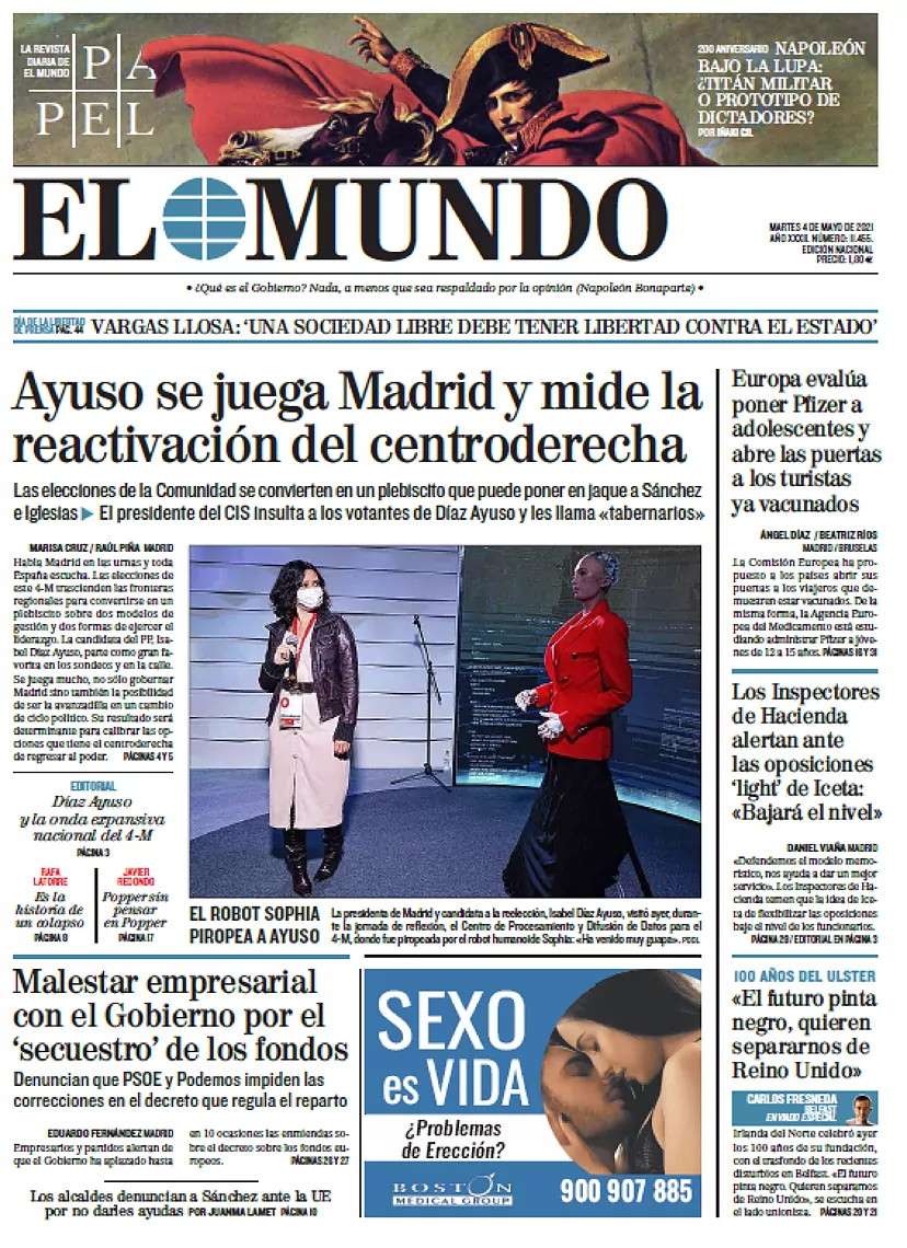 Portada Martes 4 de Mayo de 2021