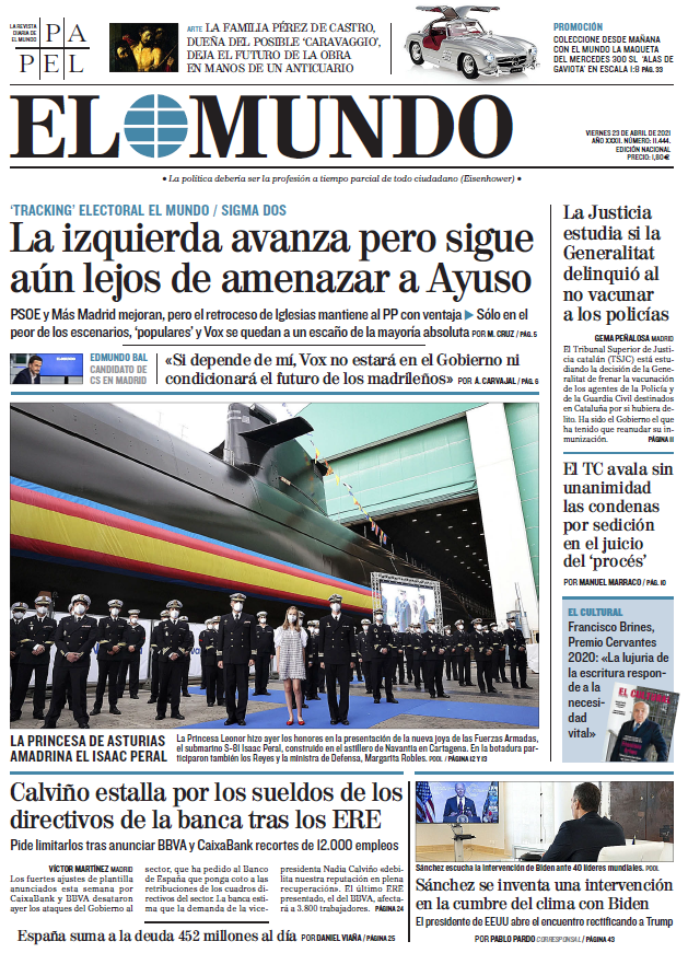 Portada Viernes 23 de Abril de 2021