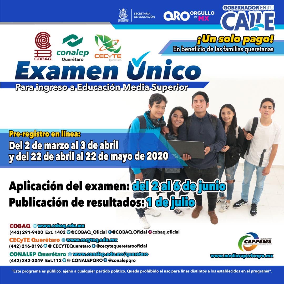 Presentan el Examen Único para educación media superior