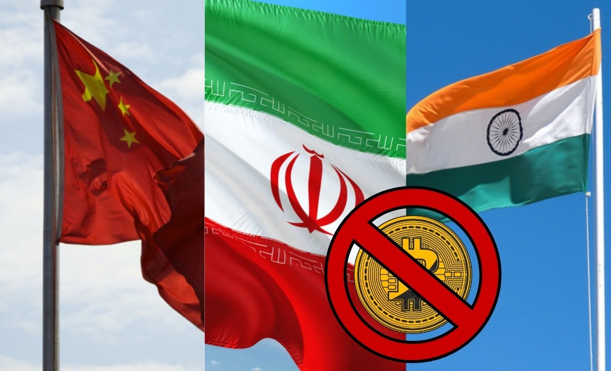 Prohibición de Bitcoin: buenas noticias para India mientras bancos de China e Irán levantan nuevas políticas restrictivas