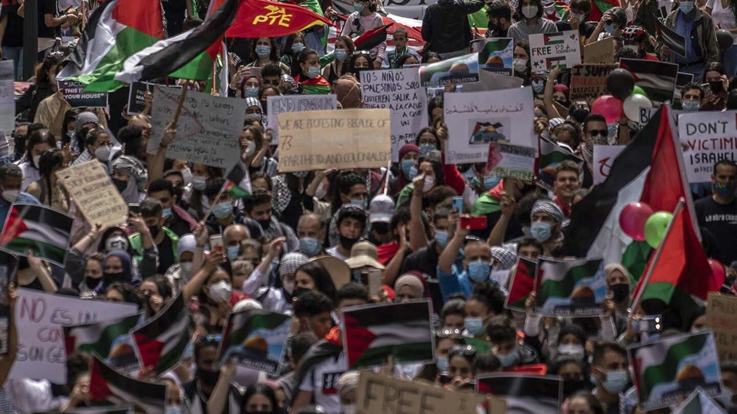 Protestan en Francia y Londres en apoyo a los palestinos |