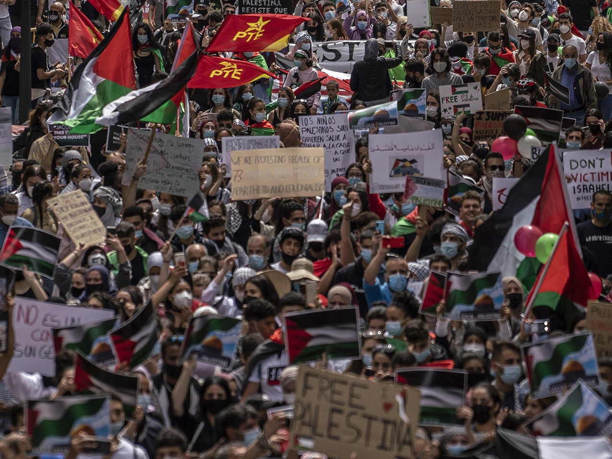 Protestan en Francia y Londres en apoyo a los palestinos